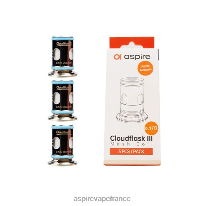 Aspire Prix - Aspire Cloudflask Bobine de maille III 0,17 ohm/3 pièces par paquet 68084207